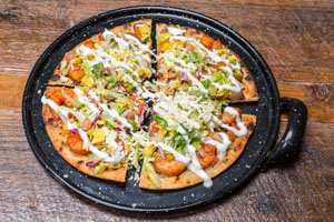 Adobo Shrimp Tlayudag