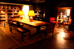 Reading Room - 12 seated | 30 reception <br> Share a private tasting or intimate reception. The table seats up to 12 & up to 30 guests may gather for drinks.