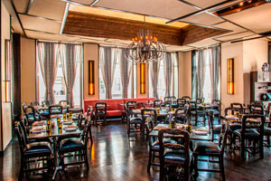 Sun Room - Semi private event space | 65 people seated <br> Guests will enjoy their dining experience with sweeping views of Beaver Creek Mountain and the Westin Pool.