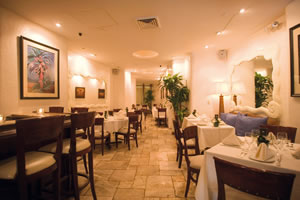First Floor Dining Room - 35 seated | 85 reception<br> An elegant setting that complements a menu of Coastal Latin cuisine.