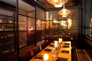 Private Dining Room - Up to 12 seated<br />Zengo's collection of spirits serves as a backdrop for the intimate private dining room.